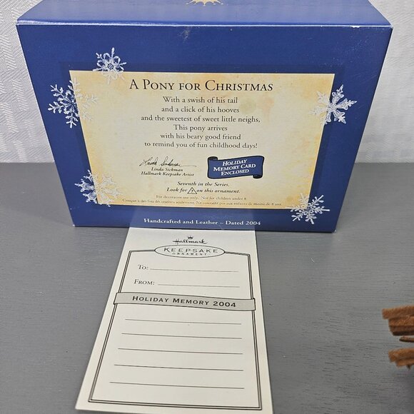 2004 Hallmark Keepsake Ornament a Pony for Christmas 7th in Series - Picture 4 of 6